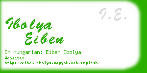 ibolya eiben business card